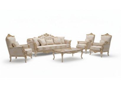 Bank Fauteuil Bankstellen Bankstel 3+1+1 Zits Set Luxe Barok Woonkamer Nieuw