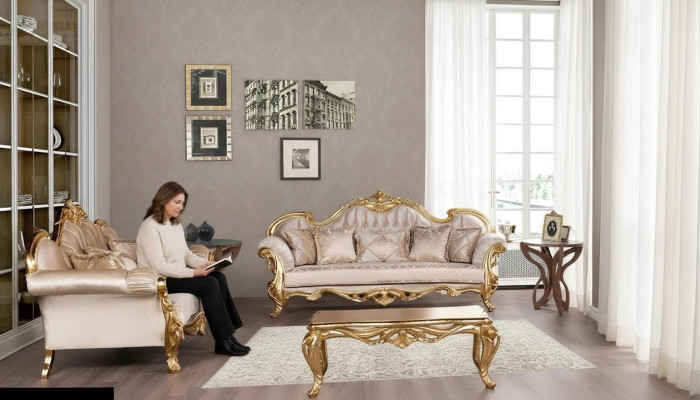 Luxe bankstel 3+3 zits salontafel set bank fauteuil banken 2-delig.