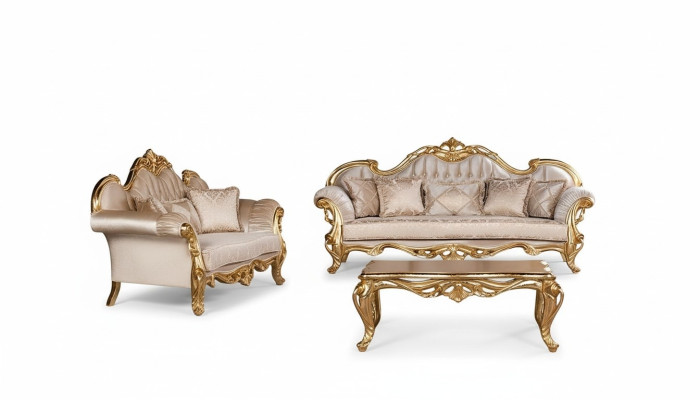 Luxe bankstel 3+3 zits salontafel set bank fauteuil banken 2-delig.