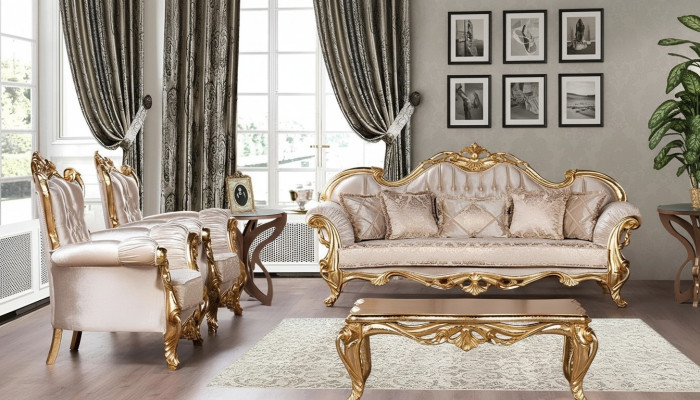 Garnituur bankstel 3+1+1 zits salontafel bank luxus stof fauteuils banken nieuw