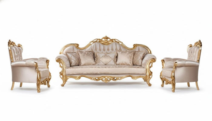 Garnituur bankstel 3+1+1 zits salontafel bank luxus stof fauteuils banken nieuw