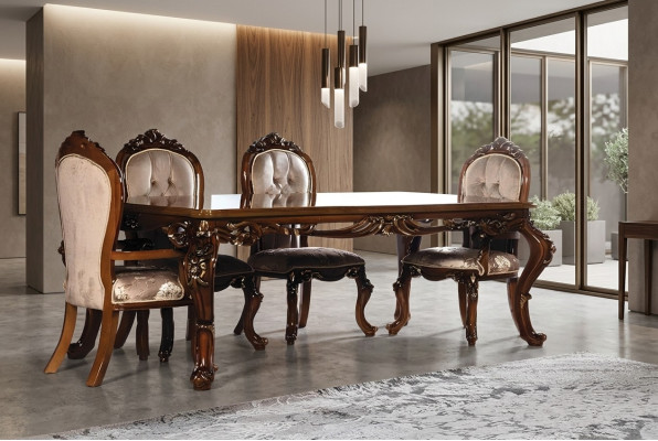 Tafel Eettafel Eetkamer Houten Tafels Barok Eettafel Luxe Meubels Nieuw