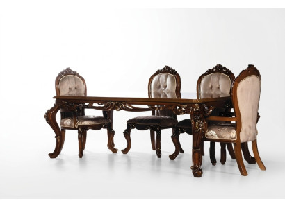 Luxe eetkamer eettafel stoel groep pakket set houten tafel tafels 5-delige sets.