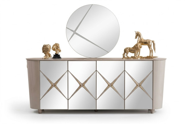 Ladenkast Italiaanse stijl Ladenkasten Gouden dressoirs Massief houten meubels Ladenkasten