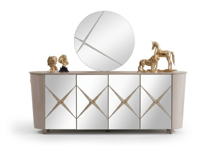 Ladenkast Italiaanse stijl Ladenkasten Gouden dressoirs Massief houten meubels Ladenkasten