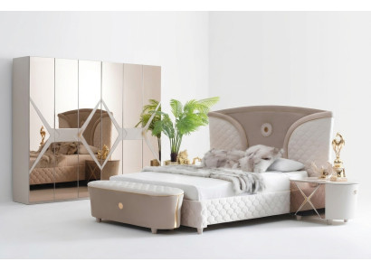 Tweepersoonsbedden Modern bedframe Beddenset 3-delig Slaapkamer Bed Nachtkastje