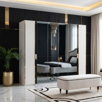 Kledingkast Meubels Kast Italiaanse Stijl Luxe Kasten Slaapkamer Goud