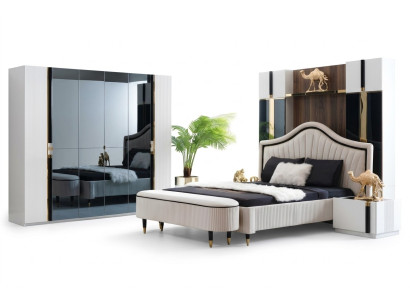 Set van 3 delen Slaapkamermeubilair Bed 2x Nachtkastje Stijl Italiaanse Meubels Nieuw