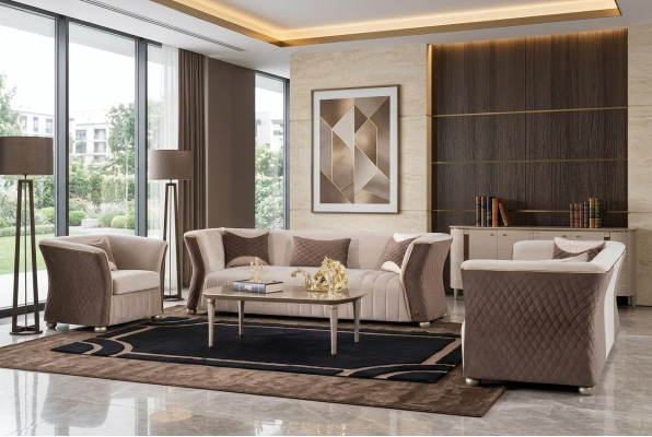 Bankstel Driepersoonsbank Banken Bank Luxe 3+3 Zitbankenset Bank Bekleding