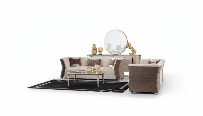 Bankstel Driepersoonsbank Banken Bank Luxe 3+3 Zitbankenset Bank Bekleding