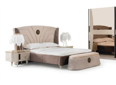 Slaapkamer tweepersoonsbed 160x200cm luxe bed 2x nachtkastje 3-delige set bedden nieuw
