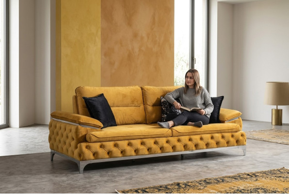 Sofa 3 zits Stof bankstellen Bank Polster luxe meubels Moderne driezits Nieuw