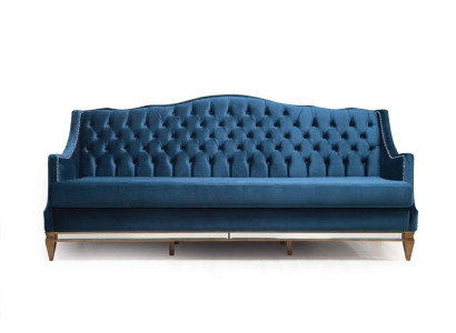 Blauw Chesterfield driezits Relax Lounge Sofa Woonkamer 3-zits.
