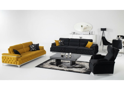 Bankstel 3+3+1-zitterbank Sofa Bankbekleding Bankstel Stoffenbank