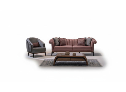 Sofa set 3-zits set Ontwerp bank Beklede banken Moderne set