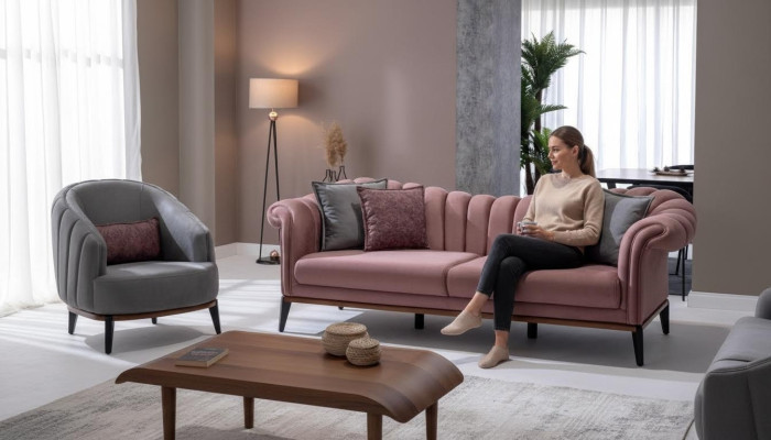 Designerbanken Bankstellen Set Bankstel 3-zits + 1-zits Bankstel Bekleding