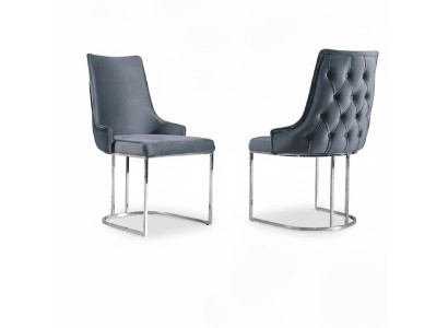 Eetkamer fauteuil gestoffeerde stoel zonder armleuning luxe woonkamer