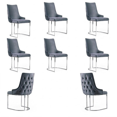 Eetkamerstoelen Chesterfield Fauteuil Modern Set van 6 Stoelen Nieuw