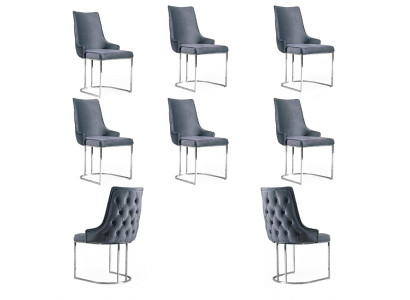 Eetkamerstoelen Chesterfield Fauteuil Modern Set van 6 Stoelen Nieuw