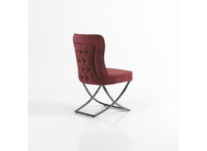 Eetkamerstoelen Roestvrij Stalen Luxe Fauteuil Stoel Rood Stoelen Woonkamer