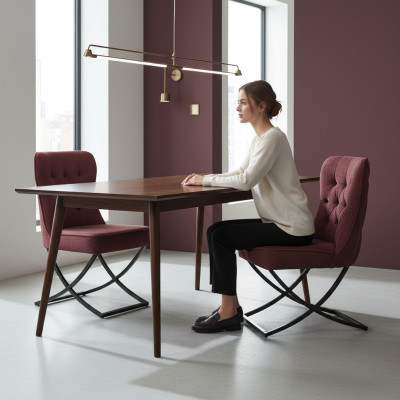 Eetkamerstoelen set design 4 stoelen groep gestoffeerde fauteuil