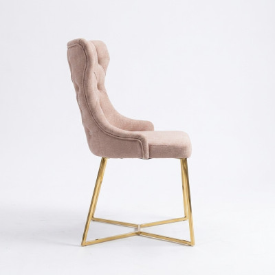 Zet 4x Chesterfield Designer Massief Houten Stoel Eetkamerstoel Ontwerper