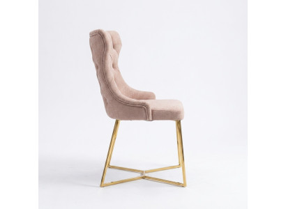 Zet 4x Chesterfield Designer Massief Houten Stoel Eetkamerstoel Ontwerper