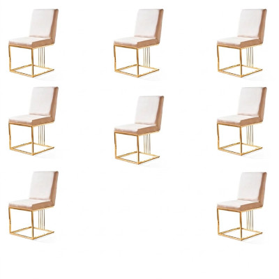 Ontwerp 8x stoelen groep set gestoffeerd horeca nieuw eetkamerstoel set fauteuil