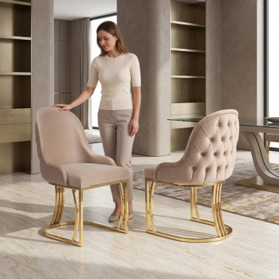Eetkamerstoelen Hout Luxe Stoel Beige Woonkamer Italiaanse Stijl