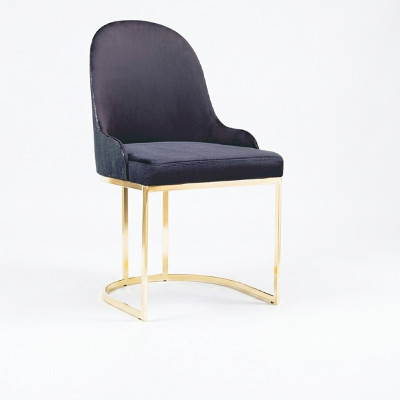 Eetkamerstoelen Hout Luxe fauteuil Stoel Blauw Zetel Woonkamer