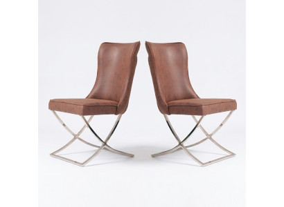 Eetkamerstoelset, fauteuil, gastronomisch design, 2 stoelen, groep bekleding.