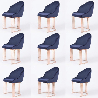 Garnituur Fauteuil Lounge Keuken 8x Design Beklede Zitstoelen Stoel Set