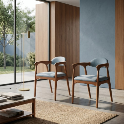 Designerstoelset eetkamer leunen gestoffeerde zitstoelen set compleet