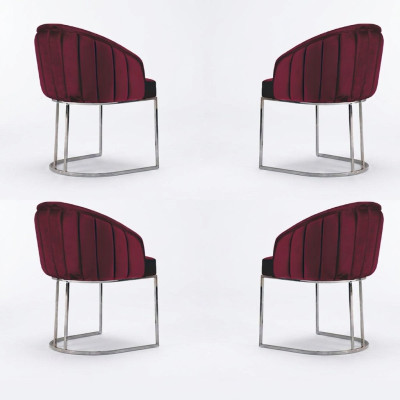 Eetkamer 4 x stoel ontwerp gestoffeerde zit stoelen set fauteuil lounge