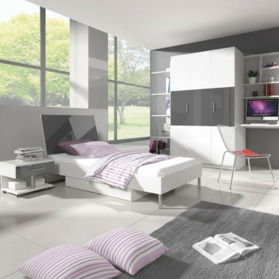 Slaapkamer Modern Kast Bed Nachtkastje Tafel 5-delig Jeugd Kinderen
