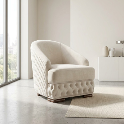 Fauteuil 1-zits Wit Chesterfield Relax Italiaanse Meubels Inrichting