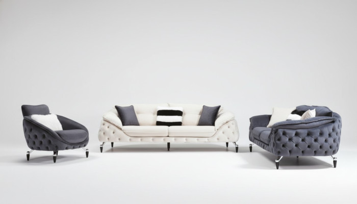 Groene Chesterfield bank Stoffen bank Meubels Luxe Inrichting Banken Sofa's