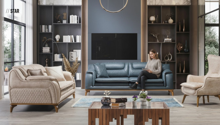 Bank Beige 3-zits Woonkamer Klassiek Design Chesterfield Elegant Stijl Nieuw
