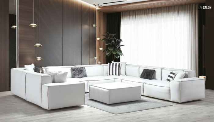 Poef Wit Woonkamer Elegant Meubel Luxe Design Italiaanse Stijl