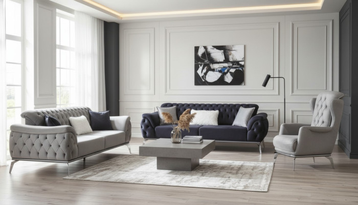 Chesterfield Bank Bank Driezitsbank Luxe meubilair Inrichting