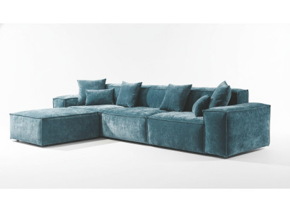 Hoekbank Blauw Woonkamer Elegante Woonhoek Design Meubels Hoekbank