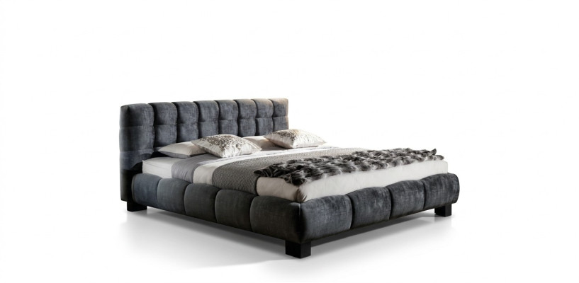 Bed Grijs Slaapkamer Meubels Textiel Ontwerp 160x200cm Bedden Fluweel