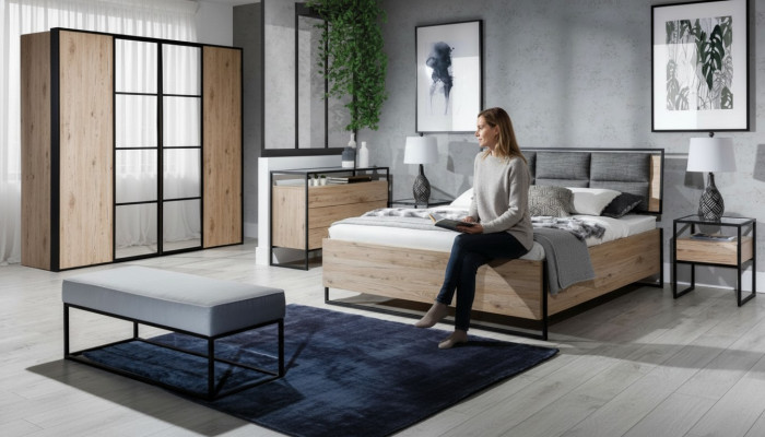 Kledingkast Bruin Hout Meubel Ontwerp Elegant Slaapkamer Modern Kast Nieuw