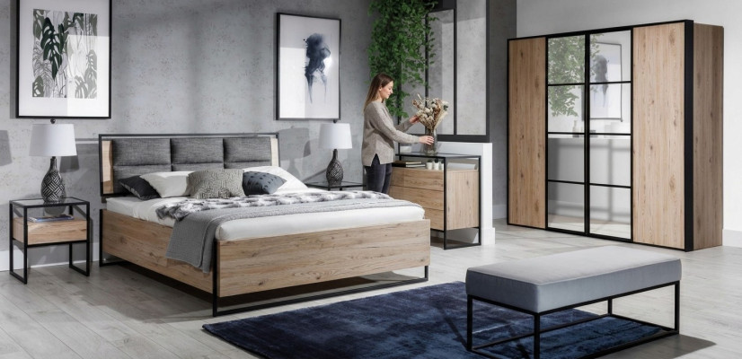 Loft dressoir Bruin hout Meubel Design Sideboard 120cm Dressoir Kast