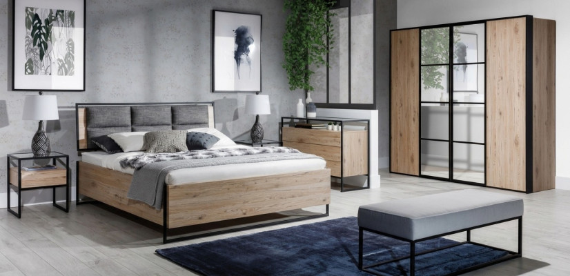 Nachtkastje Bruin Hout Meubel Ontwerp Slaapkamermeubels Art deco Nieuw