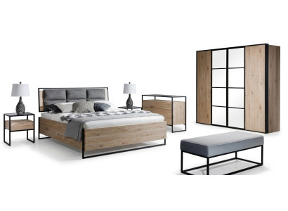Nachtkastje Bruin Hout Meubel Ontwerp Slaapkamermeubels Art deco Nieuw