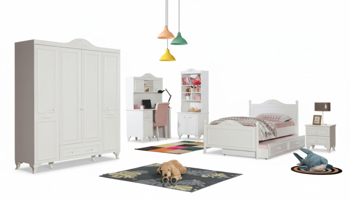Kledingkast Kast Klassieke kasten Meubels Hout voor slaapkamer Wit Nieuw