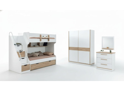 Ontwerp kledingkast zweefdeurkast slaapkamer kasten hout wit bruin