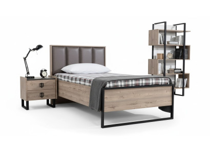 Loft Nachtkastje Bruin Design Modern Bijzettafel Tafel Slaapkamer Tafels Nieuw