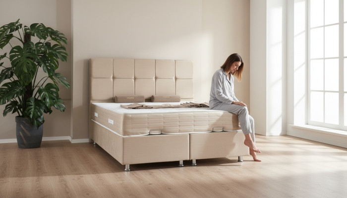 Luxe boxspring bed dubbele bedden slaapkamermeubels 120x200cm.